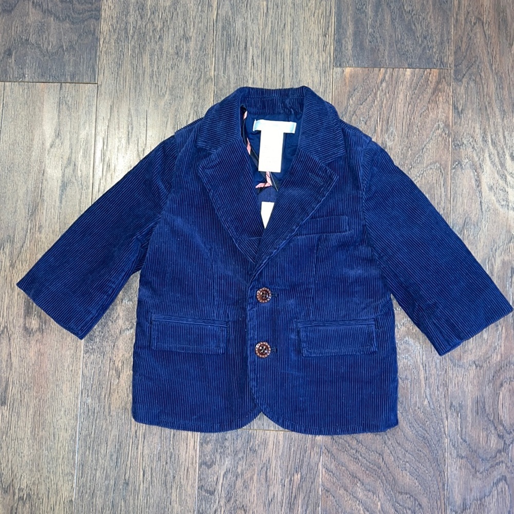 NWT Janie and Jack Navy Blue Corduroy Blazer | 3-6M